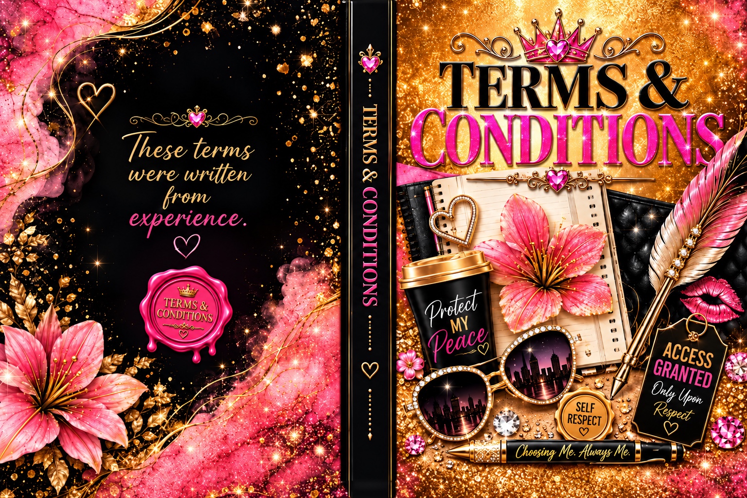 Terms and Conditions notebook front cover